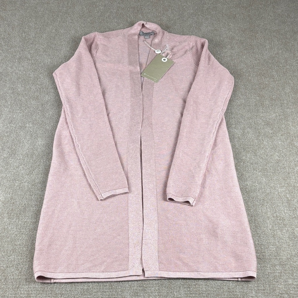 Evolution Women's Long Sleeve Knit Blush‎ Cardigan Sweater Size XS NWT